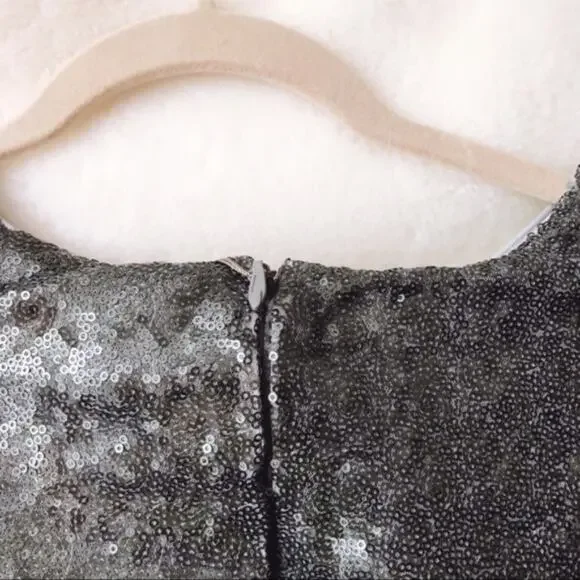 New York & Company Gray Sequin Sheath Dress - Picture 5 of 7